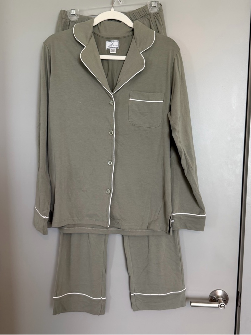 Petite Plume Pima Pajama Set in Sage